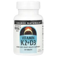Витамин K2 + D3, 30 таблеток — Source Naturals