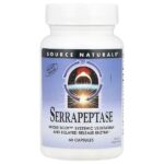 Серрапептаза, 60 капсул (60 000 SPU в 1 капсуле) — Source Naturals
