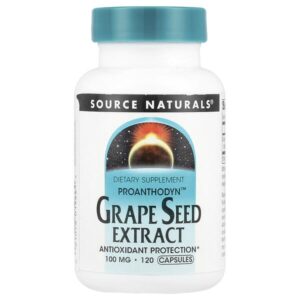 Proanthodyn™, экстракт виноградных косточек, 100 мг, 120 капсул — Source Naturals