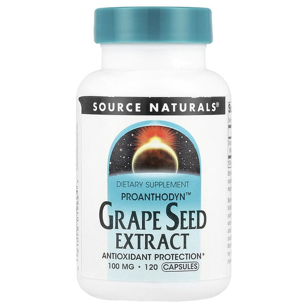 sns01966_v_30.jpg Proanthodyn™, экстракт виноградных косточек, 100 мг, 120 капсул — Source Naturals