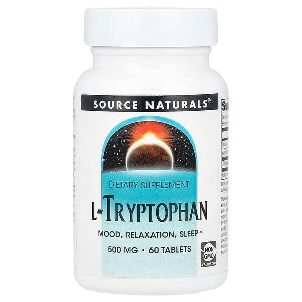 sns01979_v_36.jpg L-триптофан, 500 мг, 60 таблеток (166 мг в 1 таблетке) — Source Naturals