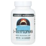 L-триптофан, 500 мг, 60 капсул — Source Naturals
