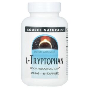 L-триптофан, 500 мг, 60 капсул — Source Naturals