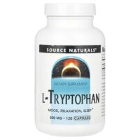 L-триптофан, 500 мг, 120 капсул — Source Naturals