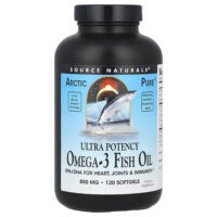 Arctic Pure® рыбий жир с омега-3, сверхэффективный, 850 мг, 120 мягких таблеток — Source Naturals