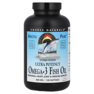 Arctic Pure®, омега-3 рыбий жир, 850 мг, 120 капсул — Source Naturals