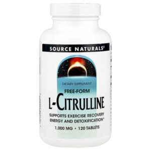 L-цитруллин, 1000 мг, 120 таблеток — Source Naturals