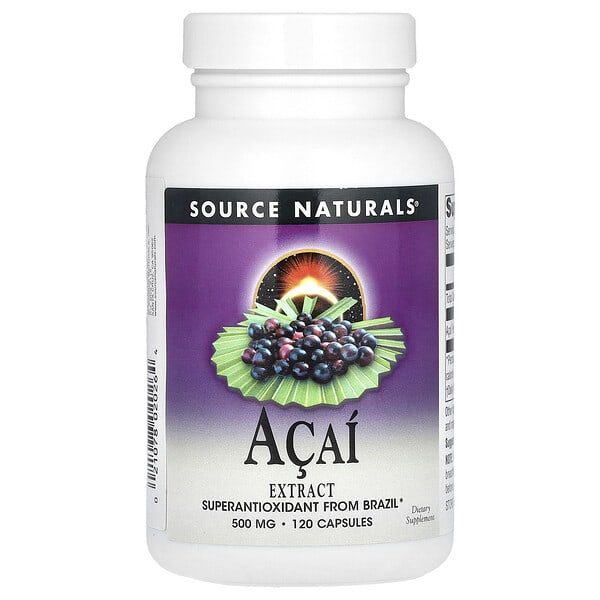 sns02026_v_20.jpg экстракт асаи, 500 мг, 120 капсул — Source Naturals