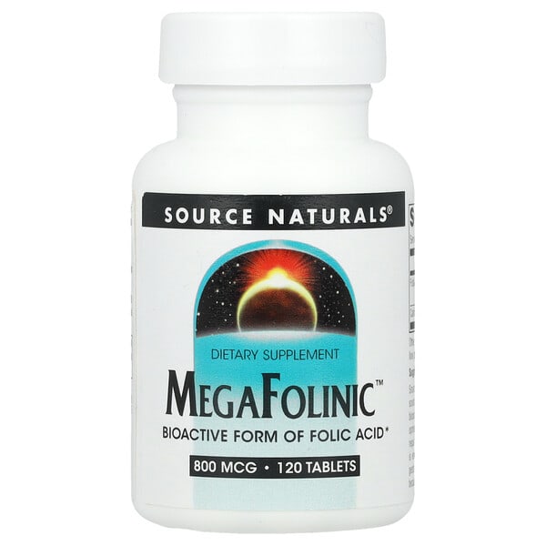 sns02028_v_52.jpg MegaFolinic™, 800 мкг, 120 таблеток — Source Naturals
