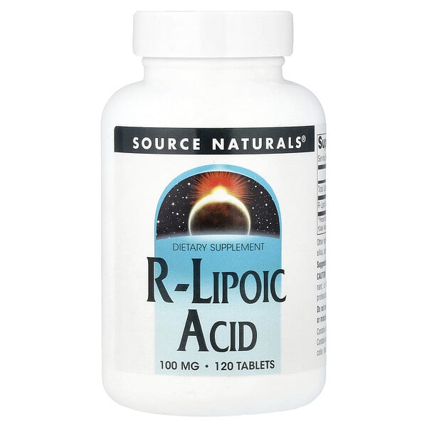 sns02041_v_8.jpg R-липоевая кислота, 100 мг, 120 таблеток — Source Naturals