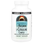 комплекс L-аргинина и L-цитруллина, 120 таблеток — Source Naturals