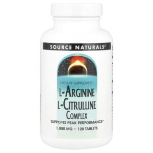 комплекс L-аргинина и L-цитруллина, 120 таблеток — Source Naturals