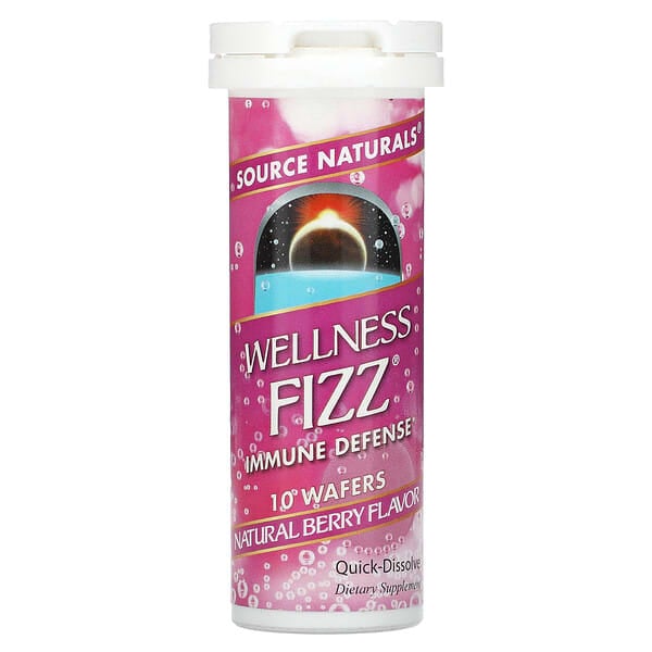 sns02051_v_31.jpg Wellness Fizz, иммунная защита, натуральные ягоды, 10 вафель — Source Naturals