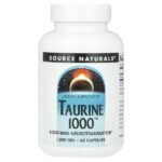 Таурин 1000™, 1000 мг, 60 капсул — Source Naturals