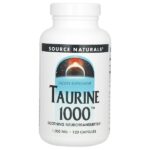 таурин, 1000 мг, 120 капсул — Source Naturals