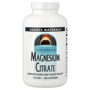 цитрат магния, 133 мг, 180 капсул — Source Naturals