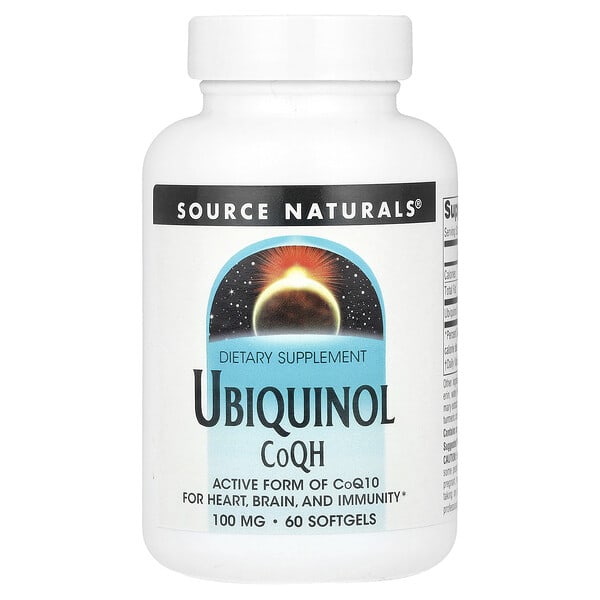 sns02116_v_8.jpg Убихинол коэнзим QH, 100 мг, 60 мягких таблеток — Source Naturals