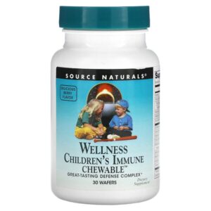 Wellness Children's Immune Chewable™, со вкусом ягод, 30 жевательных таблеток — Source Naturals