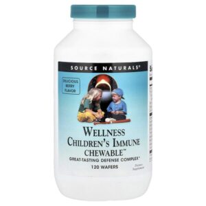 Wellness Children's Immune Chewable™, с ягодным вкусом, 120 жевательных таблеток — Source Naturals