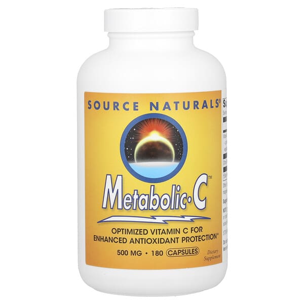 sns02203_v_20.jpg Metabolic C, 500 мг, 180 капсул — Source Naturals