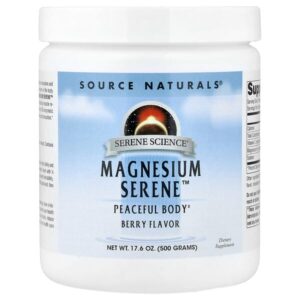 Magnesium Serene™, с ягодным вкусом, 500 г (17,6 унции) — Source Naturals