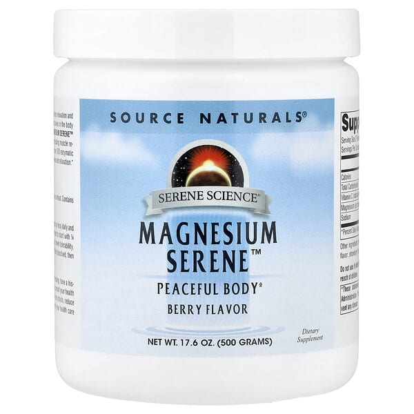 sns02206_v_27.jpg Magnesium Serene™, с ягодным вкусом, 500 г (17,6 унции) — Source Naturals