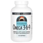 Omega-3, 6, 9, 120 капсул — Source Naturals