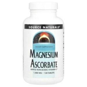 аскорбат магния, 1000 мг, 120 таблеток — Source Naturals
