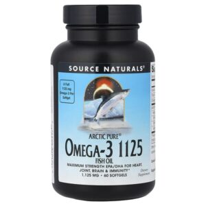 Arctic Pure®, омега-3 рыбий жир, 1125 мг, 60 капсул — Source Naturals