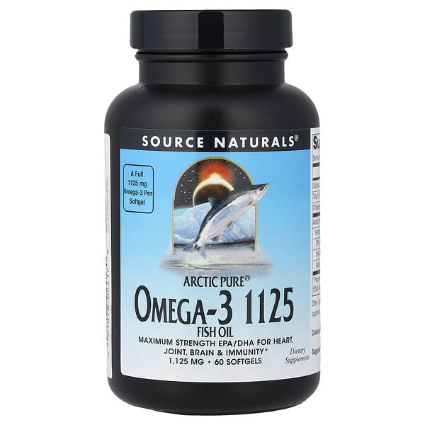 sns02417_v_28.jpg Arctic Pure®, омега-3 рыбий жир, 1125 мг, 60 капсул — Source Naturals