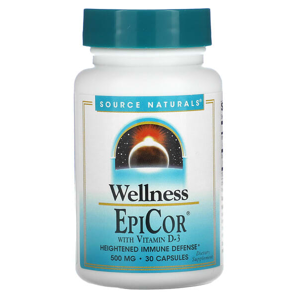sns02432_v_38.jpg Wellness, EpiCor с витамином D3, 500 мг, 30 капсул — Source Naturals