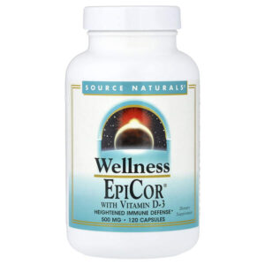 EpiCor® с витамином D3, 500 мг, 120 капсул — Source Naturals