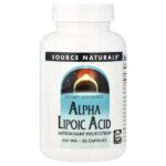 Альфа-липоевая кислота, 600 мг, 60 капсул — Source Naturals