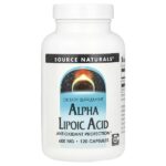 Альфа-липоевая кислота, 600 мг, 120 капсул — Source Naturals