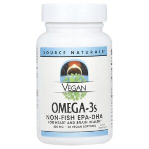 веганские омега-3, 30 веганских капсул — Source Naturals