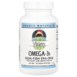 веганские омега-3, 300 мг, 90 веганских капсул — Source Naturals