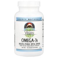 веганские омега-3, 300 мг, 90 веганских капсул — Source Naturals