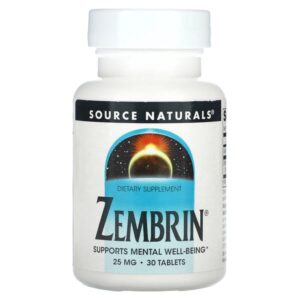 Зембрин, 25 мг, 30 таблеток — Source Naturals