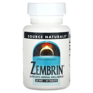 Зембрин, 25 мг, 60 таблеток — Source Naturals