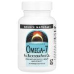 Omega-7, Масло плодов облепихи, 60 вегетарианских мягких таблеток — Source Naturals