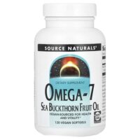 омега-7, масло плодов облепихи, 500 мг, 120 веганских капсул — Source Naturals
