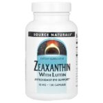 Зеаксантин с лютеином, 10 мг, 120 капсул — Source Naturals