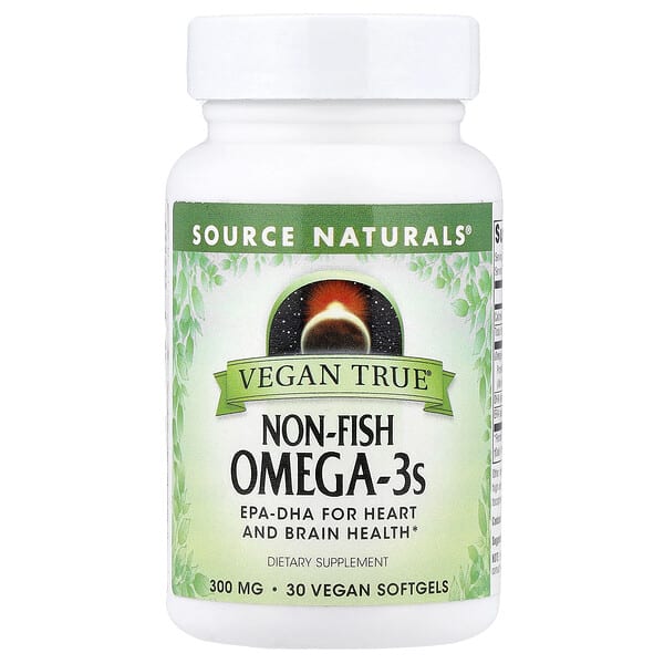 sns02591_v_53.jpg Vegan True®, омега-3 не из рыбы, 300 мг, 30 веганских капсул — Source Naturals