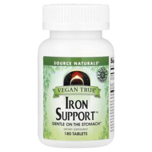Vegan True®, Iron Support™, 180 таблеток — Source Naturals