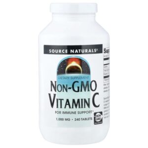 Витамин С без ГМО, 1,000 мг, 240 таблеток — Source Naturals