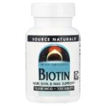 Биотин, 10000 мкг, 120 таблеток — Source Naturals