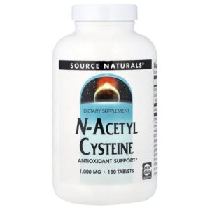 N-ацетилцистеин, 1000 мг, 180 таблеток — Source Naturals