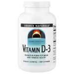 витамин D3, 400 капсул — Source Naturals
