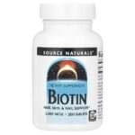 Биотин, 5000 мкг, 200 таблеток — Source Naturals