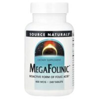 MegaFolinic™, 800 мкг, 240 таблеток — Source Naturals